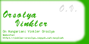 orsolya vinkler business card